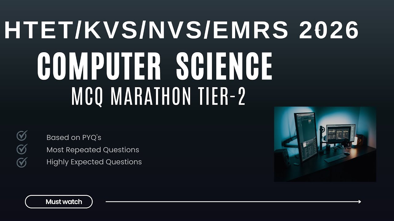 COMPUTER SCIENCE MCQ  MARATHON FOR PAPER-2  | HTET PGT | KVS/NVS TGT PGT | EMRS TGT PGT 2026