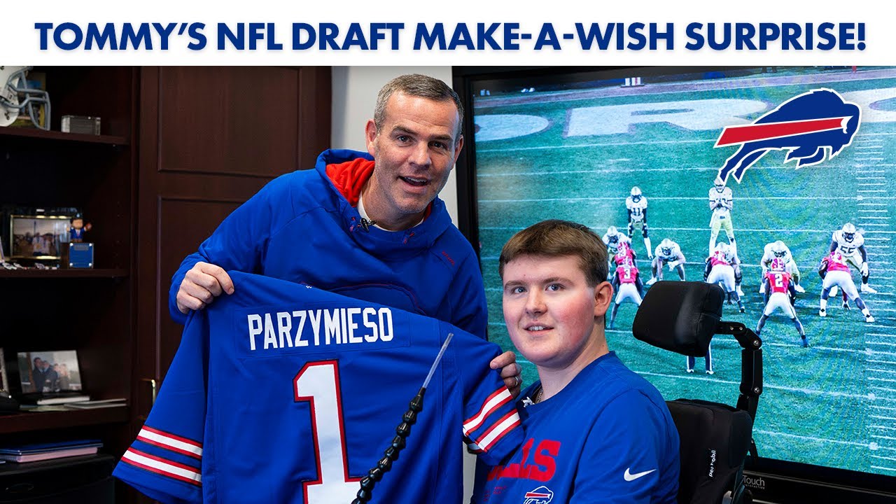 Brandon Beane And The Bills Make Tommy&rsquo;s NFL Draft Wish Come True! | Buffalo Bills