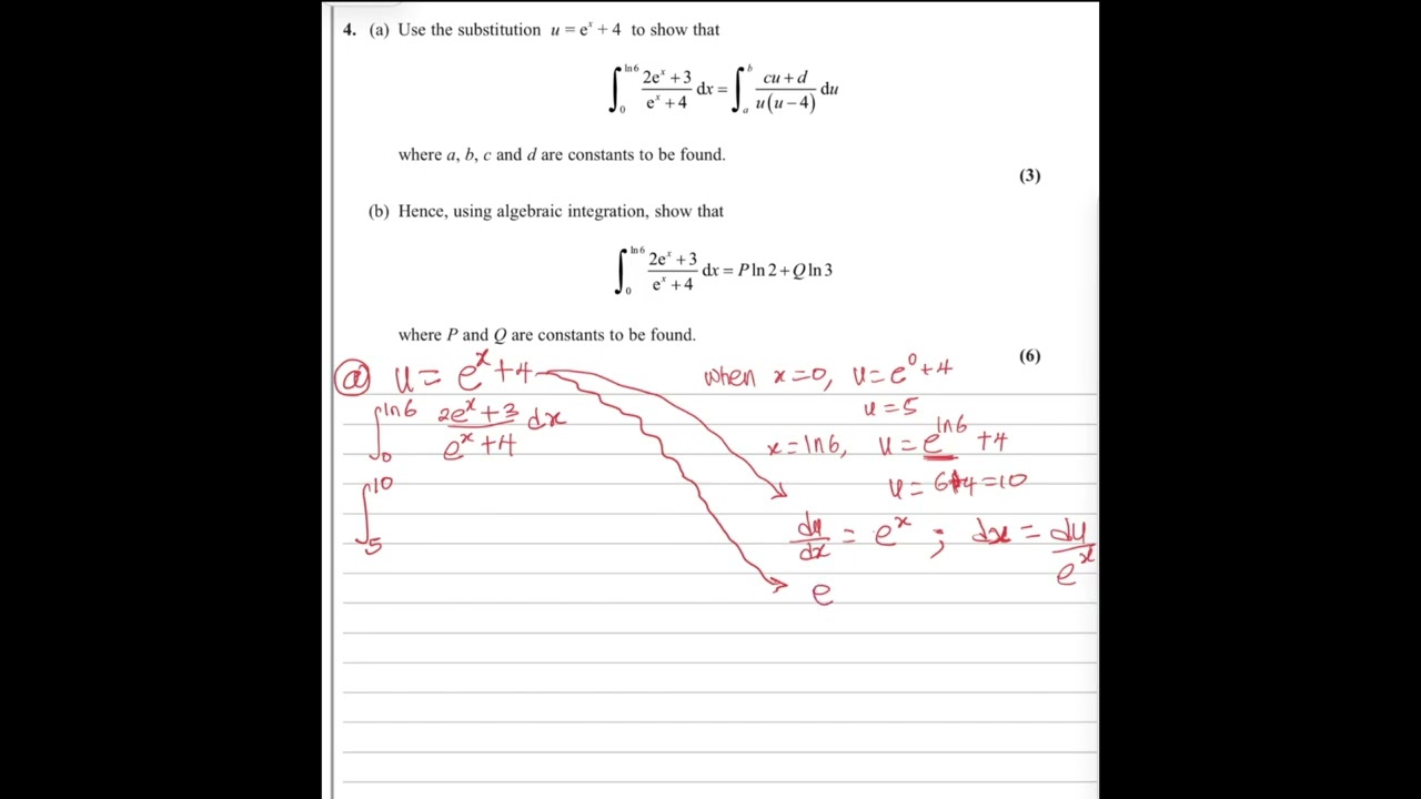 Integration by SUBSTITUTION (EDEXCEL & CIE) #trending #maths #youtube #viral 