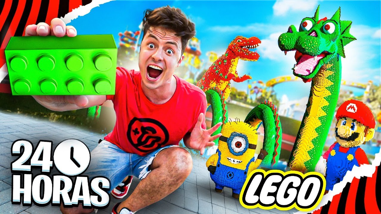 PASSEI 24 HORAS EM UMA CIDADE TODA FEITO DE LEGO!
