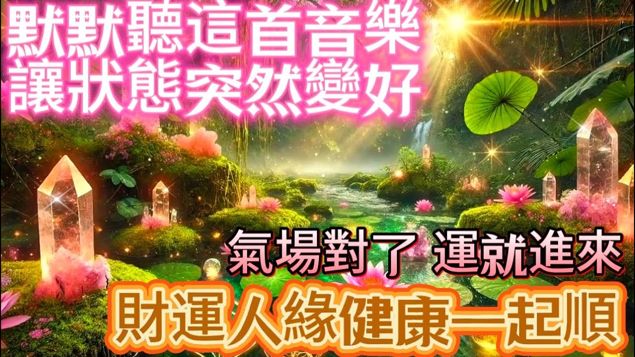 默默聽這首音樂｜讓狀態突然變好｜氣場對了運就進來｜財運人緣健康一起順｜吸引力法則調頻能量音樂
