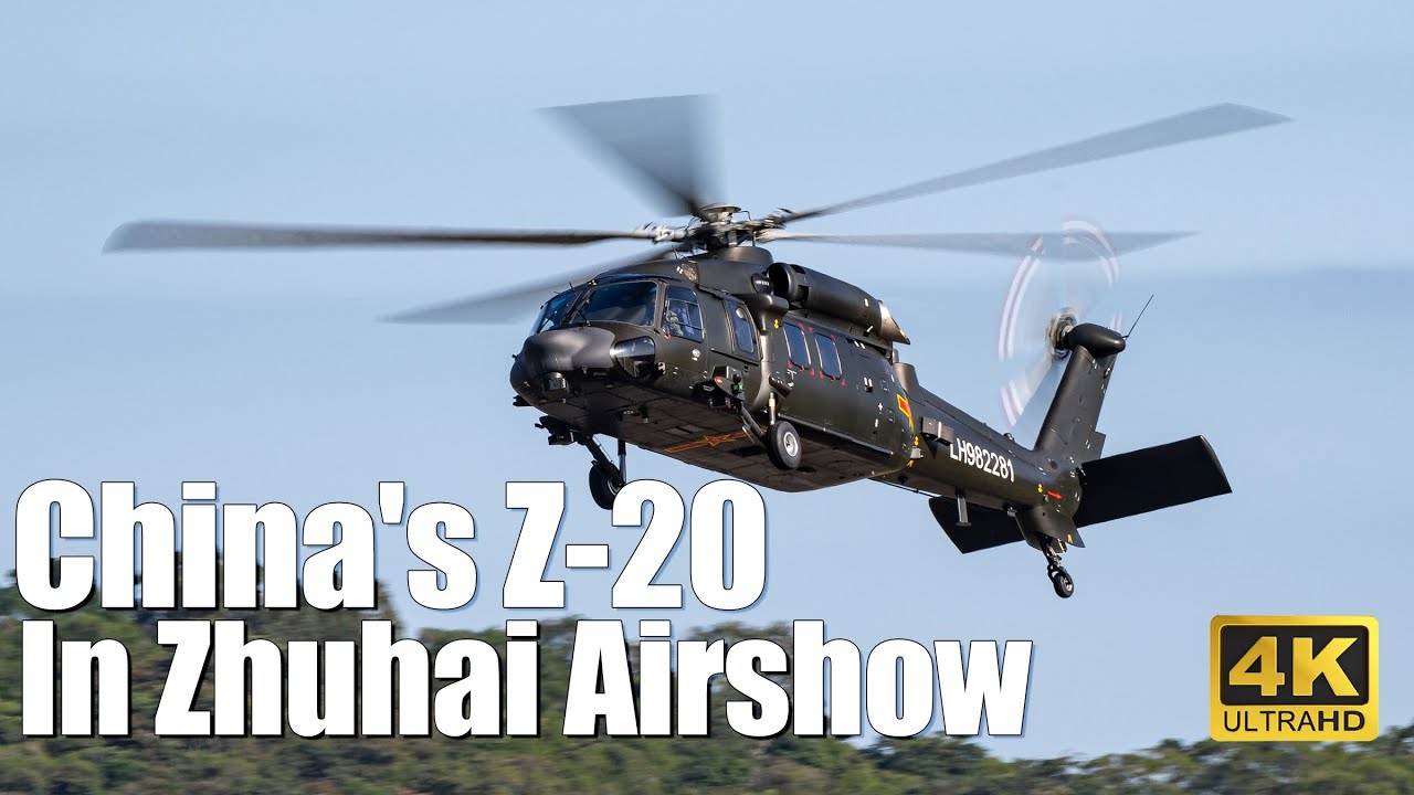 China‘s Z-20 helicopter flight in Zhuhai Airshow
