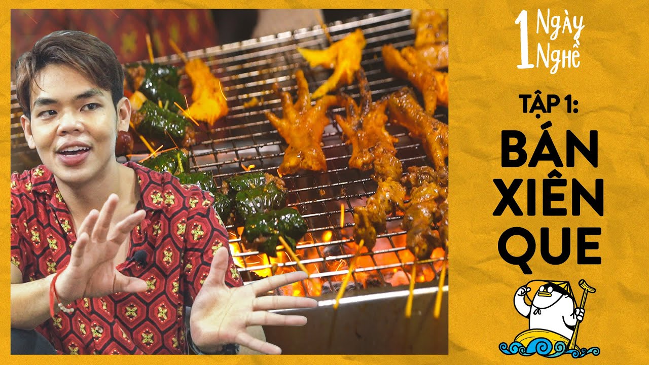 1 Ngày Học Nghề Bán Xiên Que | Oops Banana Vlog 157