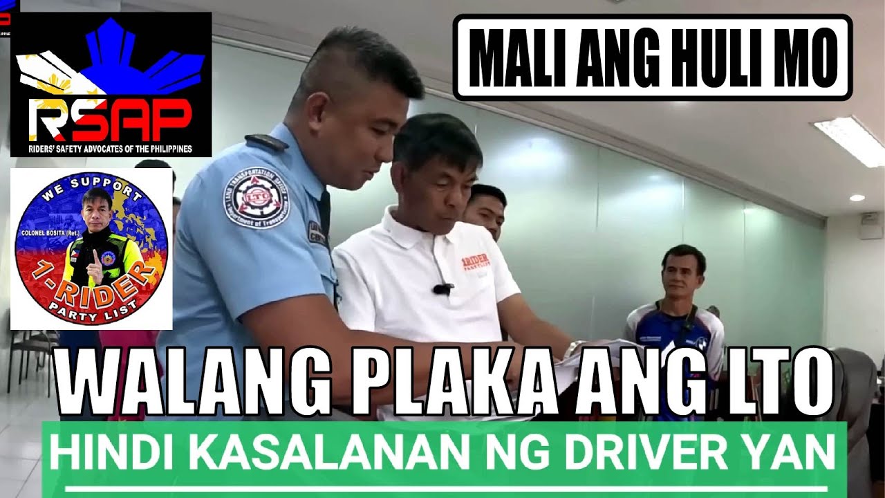 WALANG PLAKA ANG LTO MALI ANG HULI | CONG BOSITA RSAP