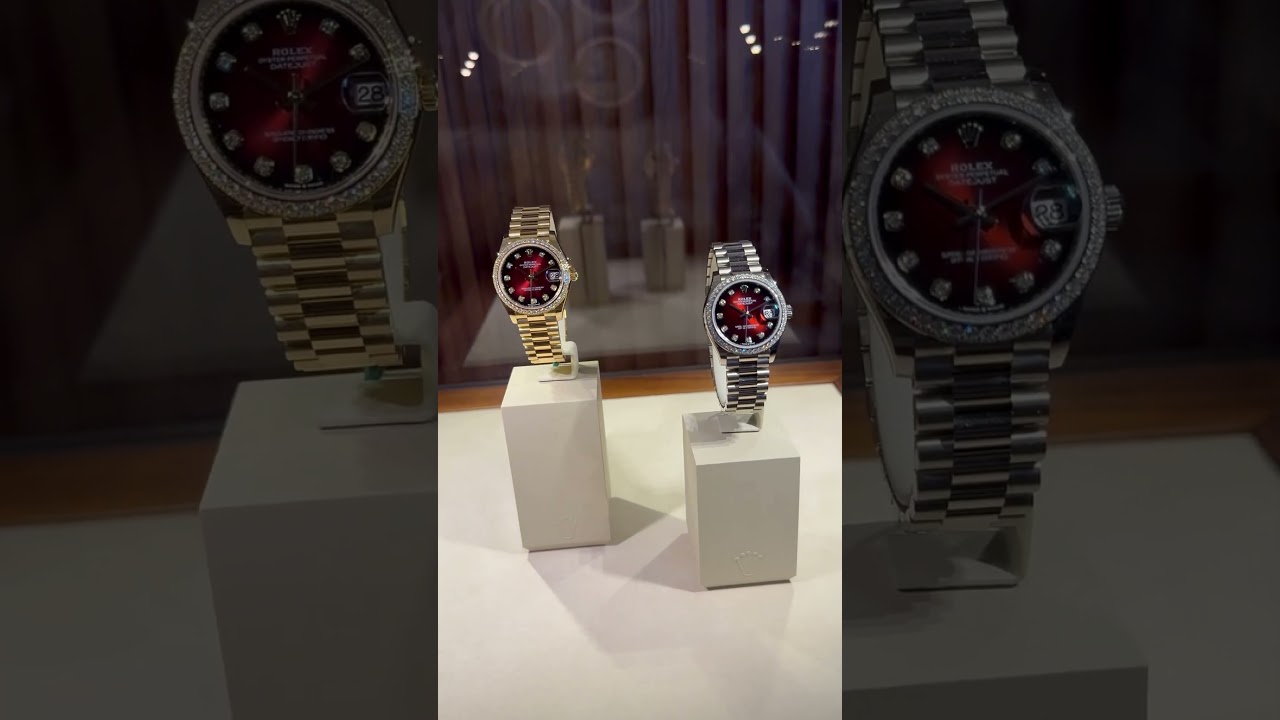 The new 2025 Rolex Datejust 31 yellow & white gold with red ombre dial, 278288RBR  #rolexdatejust