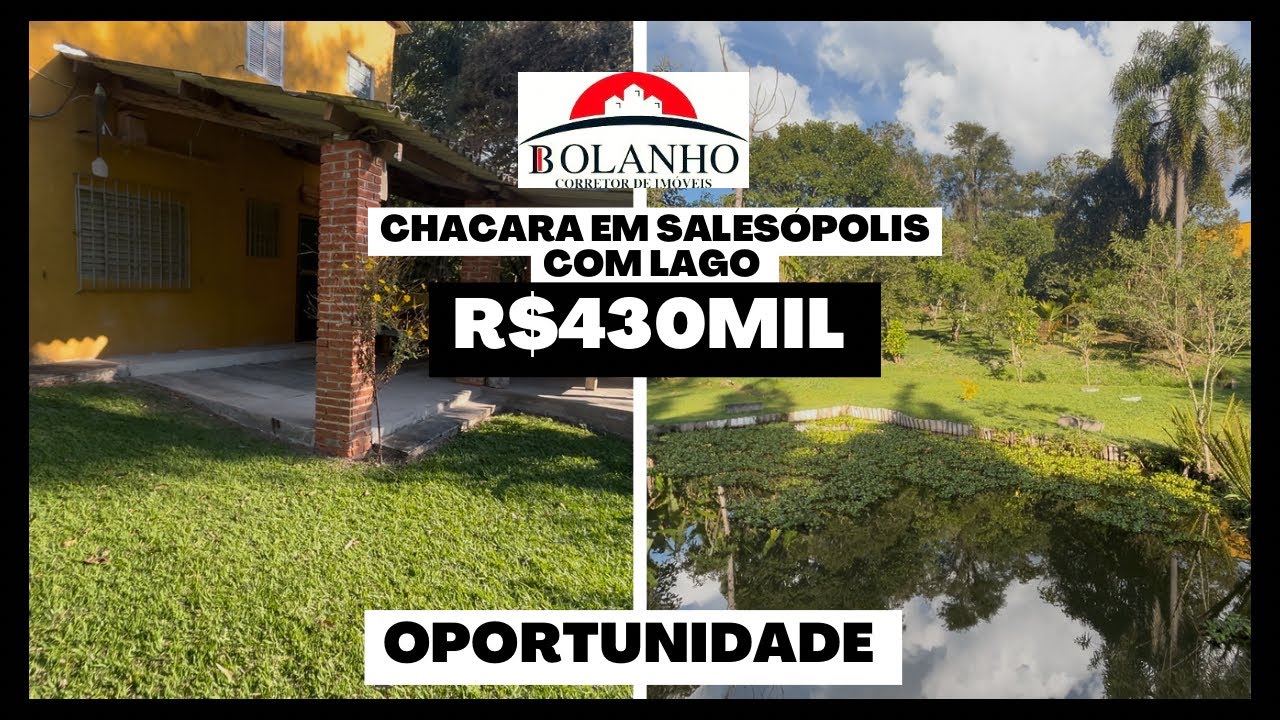 Achado em Salesópolis! Chácara com Lago por R$430 Mil – Imperdível!