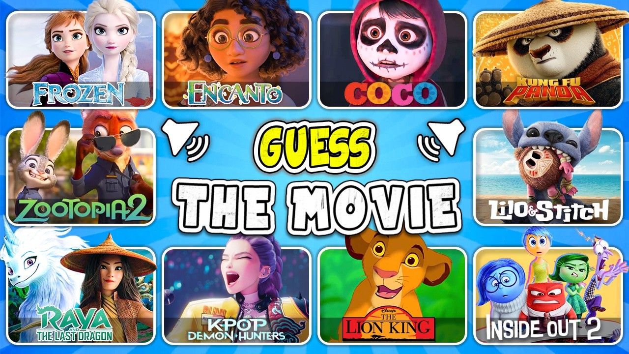 Guess Animation Movie by The Song and Emoji 🎬🍿Zootopia 2, Kpop Demon Hunters
