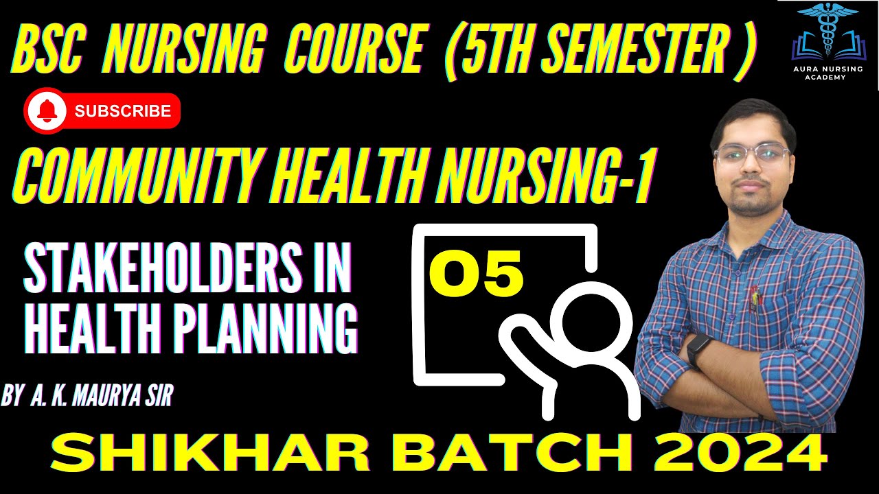 STAKEHOLDERS ||COMMUNITY HEALTH NURSING|| LEC-5||SHIKHAR BATCH 2024||A.K.MAURYA SIR||#BSCNURSING