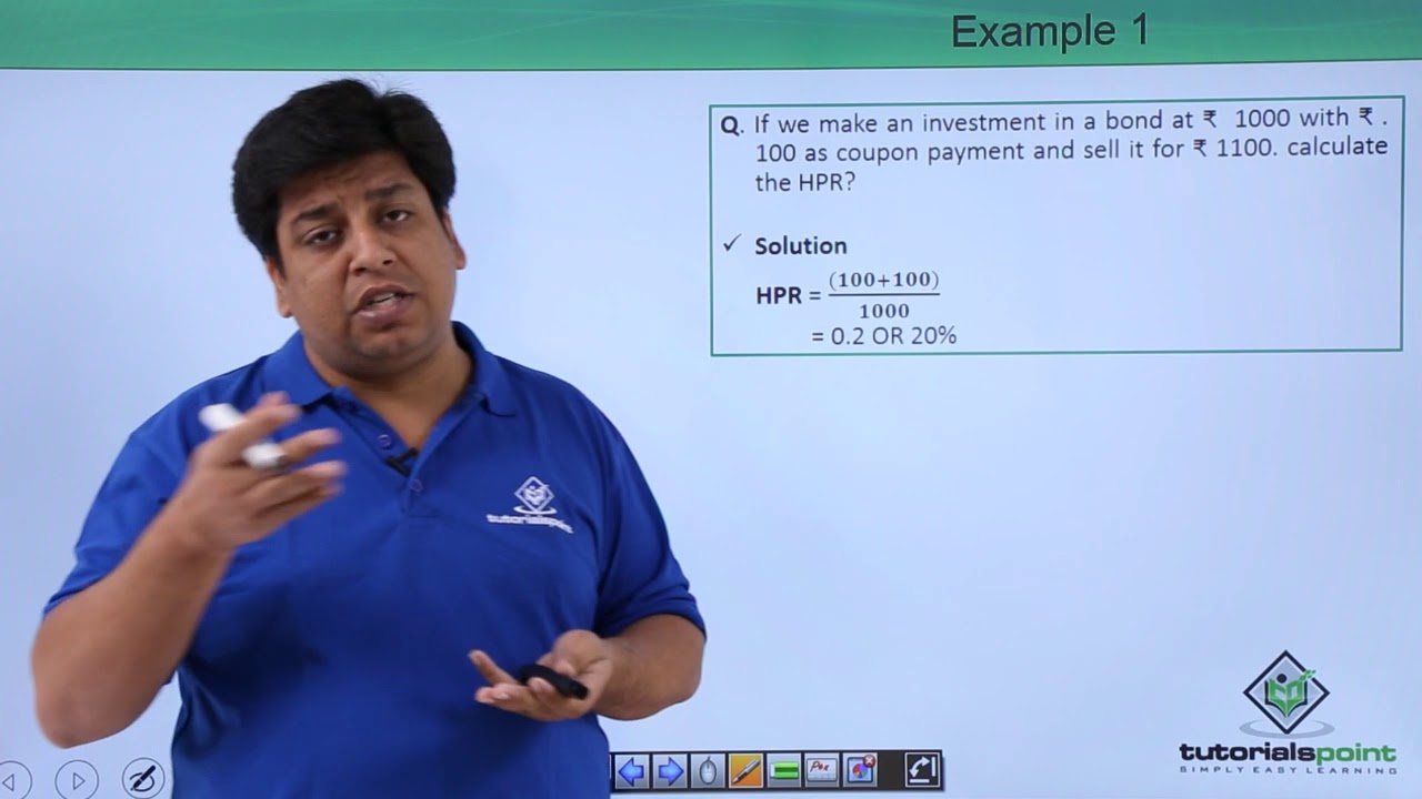 Analysis of Investment - Bond Holding Period Return