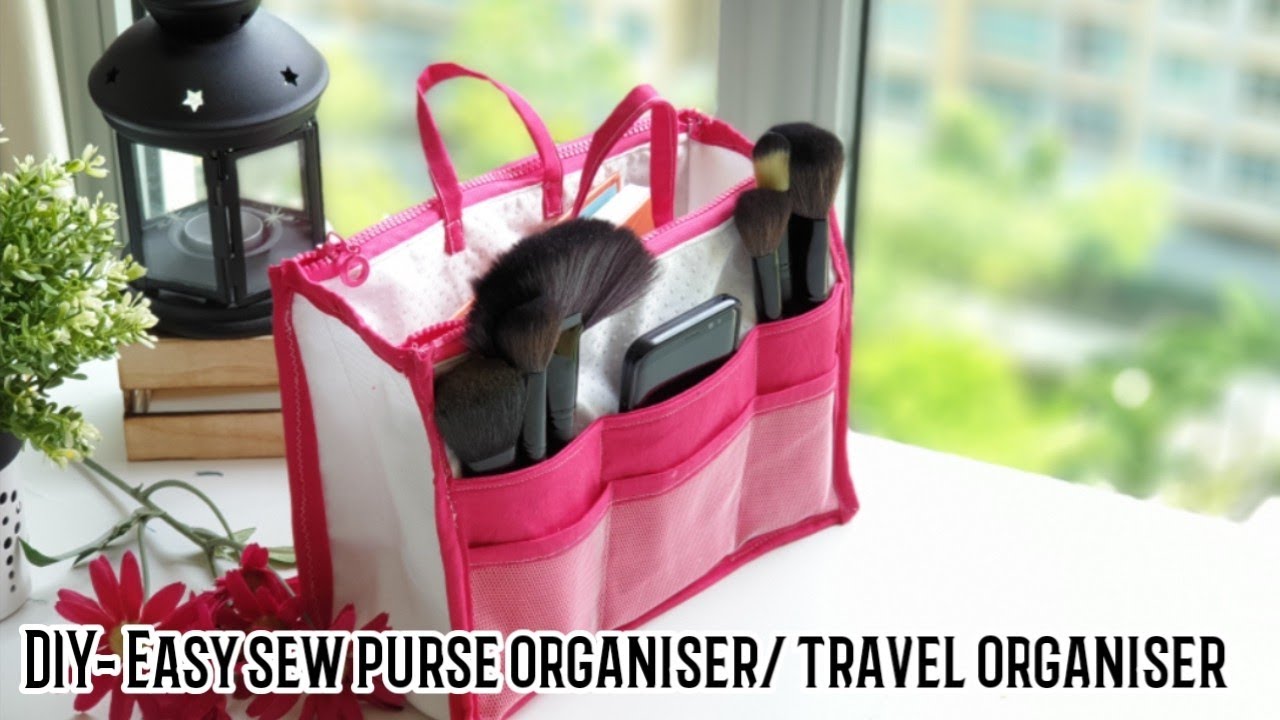 DIY- How to sew Purse Organizer/ Travel organizer (for beginners)