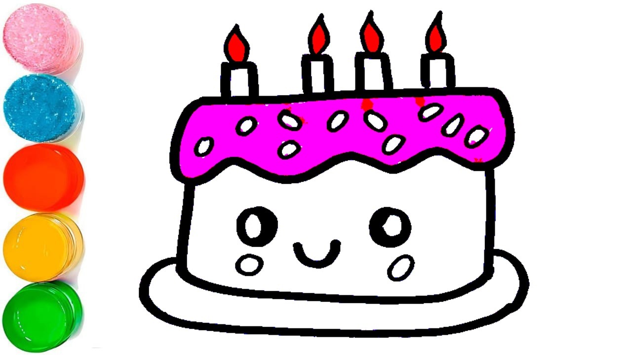 How To Draw A Birthday Cake Easy Step By Step 🎂 Cake Drawing