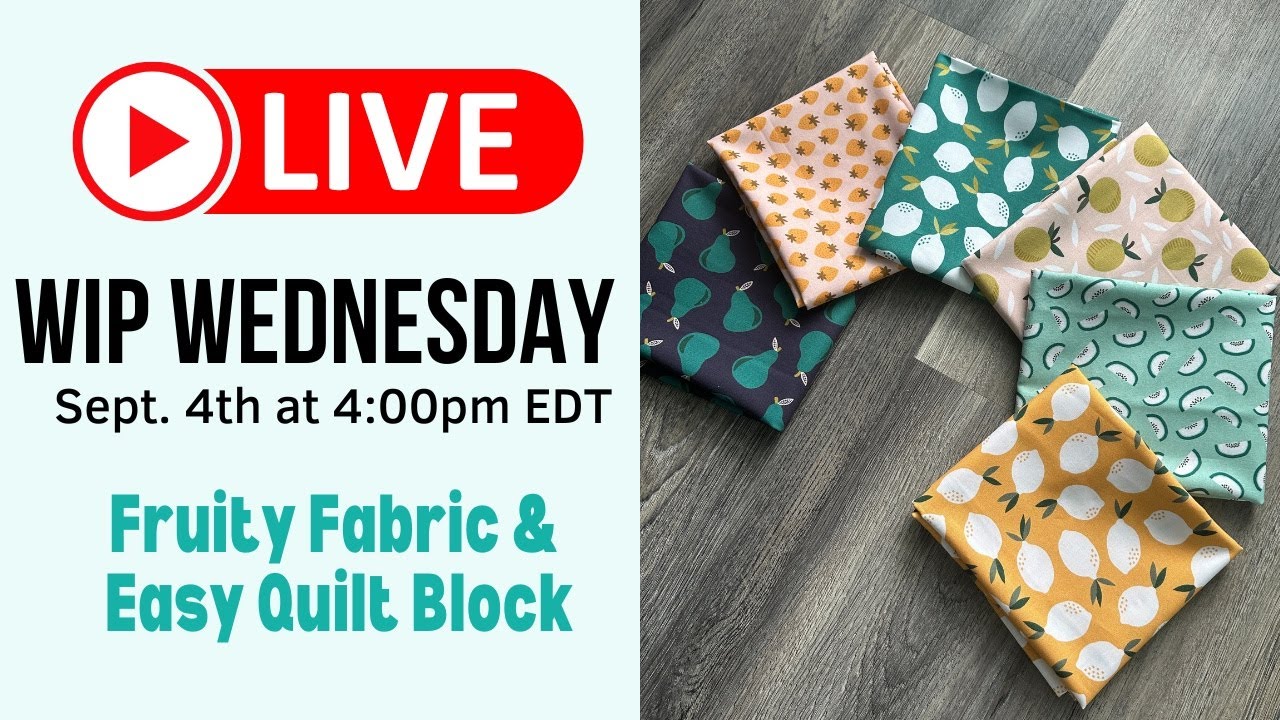 WIP WEDNESDAY #145: Fruity Fabric & Easy Stripology Quilt Block