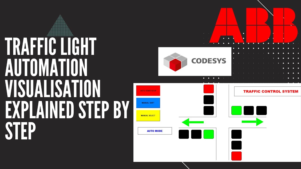 ABB ROL application | Traffic light simulation in CoDeSys HMI | Rotate Over Left block in ABB PLC