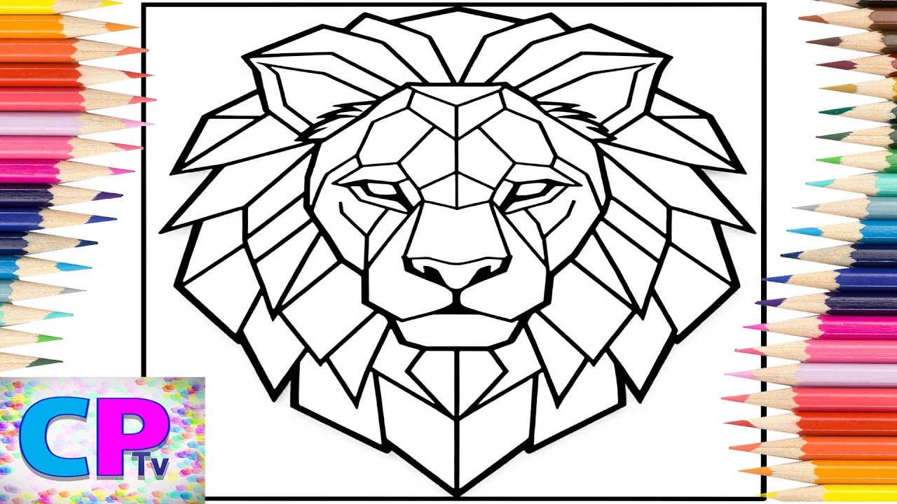 Lion Mandala/Creative Mandala Style with Lion Coloring Pages/Art Therapy/Drawing of Wild Animals