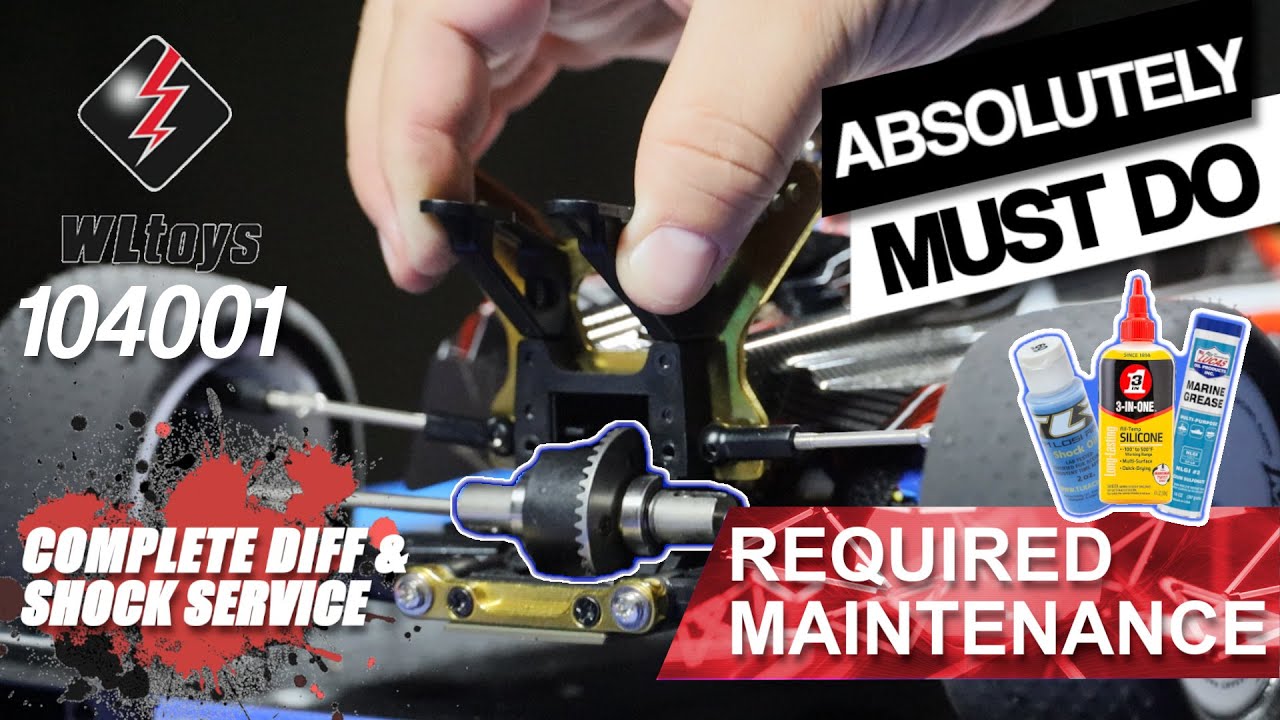 WLToys 104001 | Complete Diff & Shock Service (Must-Do Maintenance)