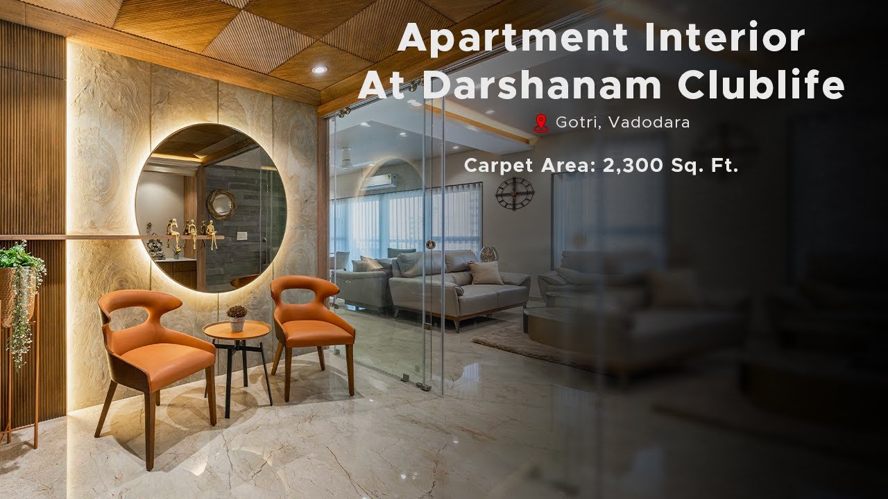 Inside a 2300 Sq Ft Luxurious 4BHK Apartment in Vadodara | Designed by Prashant Parmar Architect