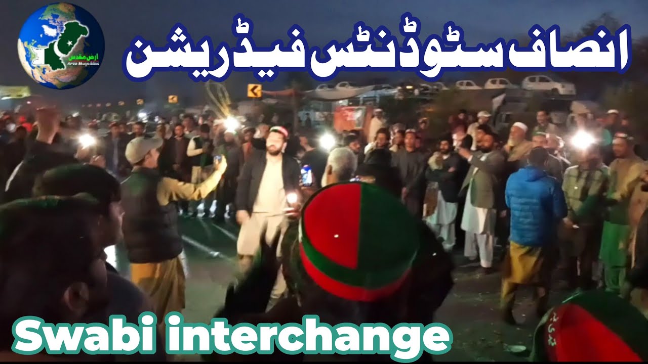 Insaf student Federation at Swabi interchange