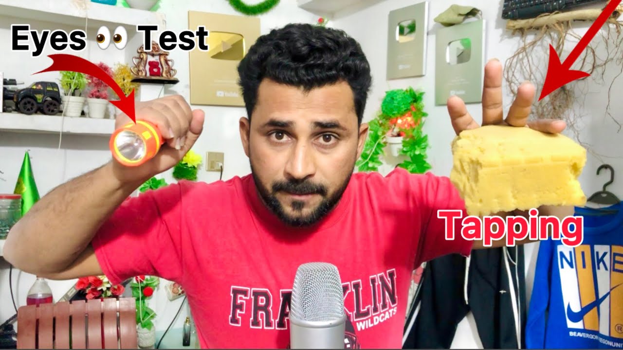 ASMR Soft Tapping And Doing You're Eyes 👀 Test 