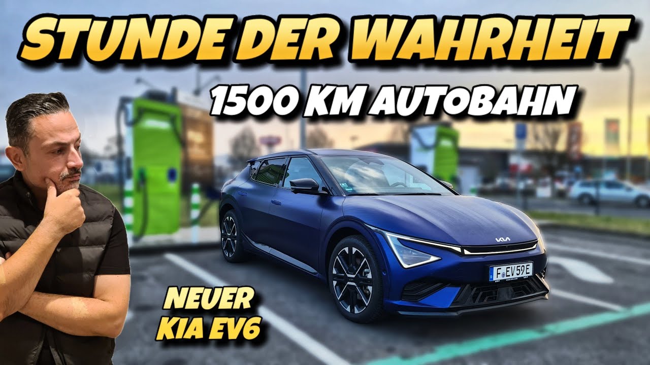 ERSTE LANGSTRECKE! Neuer Kia EV6 AWD Autobahnreichweite und Ladezeit im Winter. #ev #kia