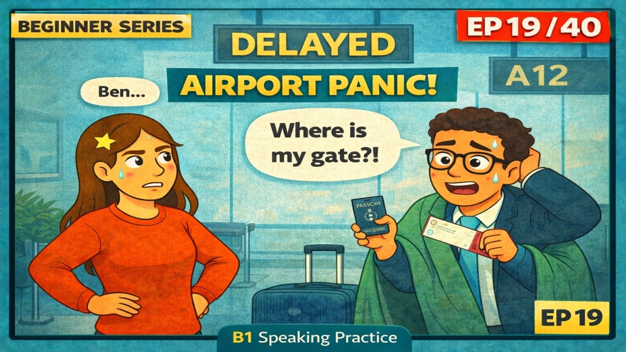 ЭПИЗОД 19: Английский язык в аэропорту ✈️ | Разговорный язык для путешествий и перелетов (B1)