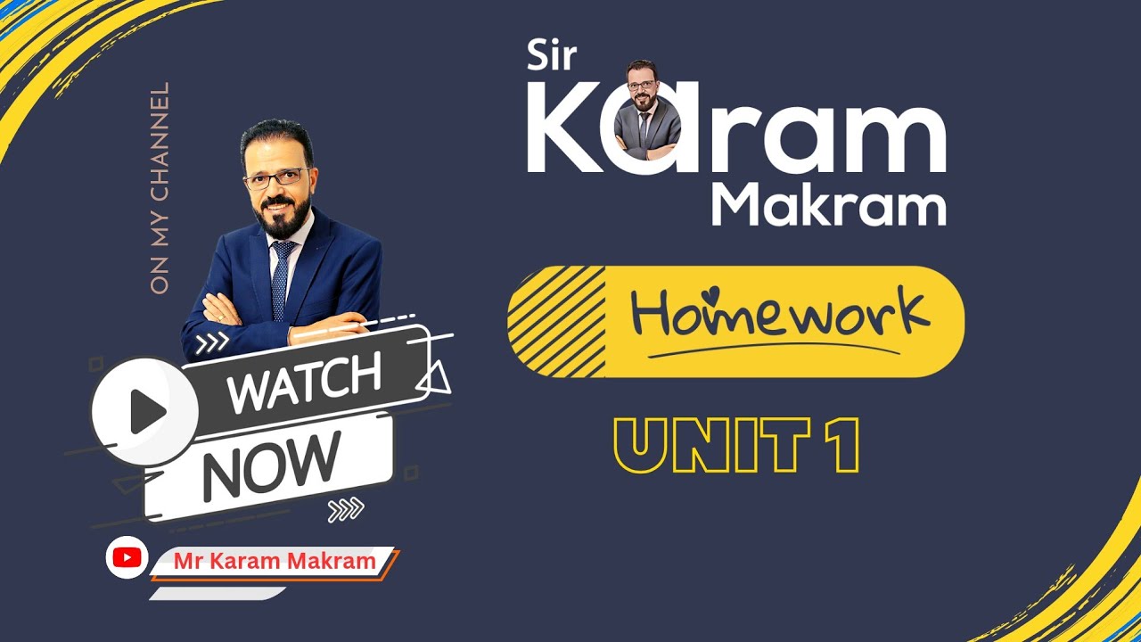 FIRST YEAR   HOMEWORK   UNIT 1