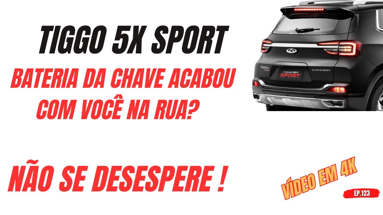 CAOA CHERY TIGGO 5X SPORT - BATERIA DA CHAVE ACABOU? NÃO SE DESESPERE ! #tiggo5x  #caoachery