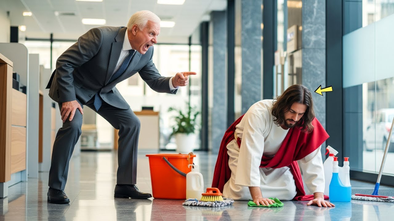 “Eres una basura y nunca tendrás nada” el millonario humilló al conserje… pero era Jesús disfrazado…