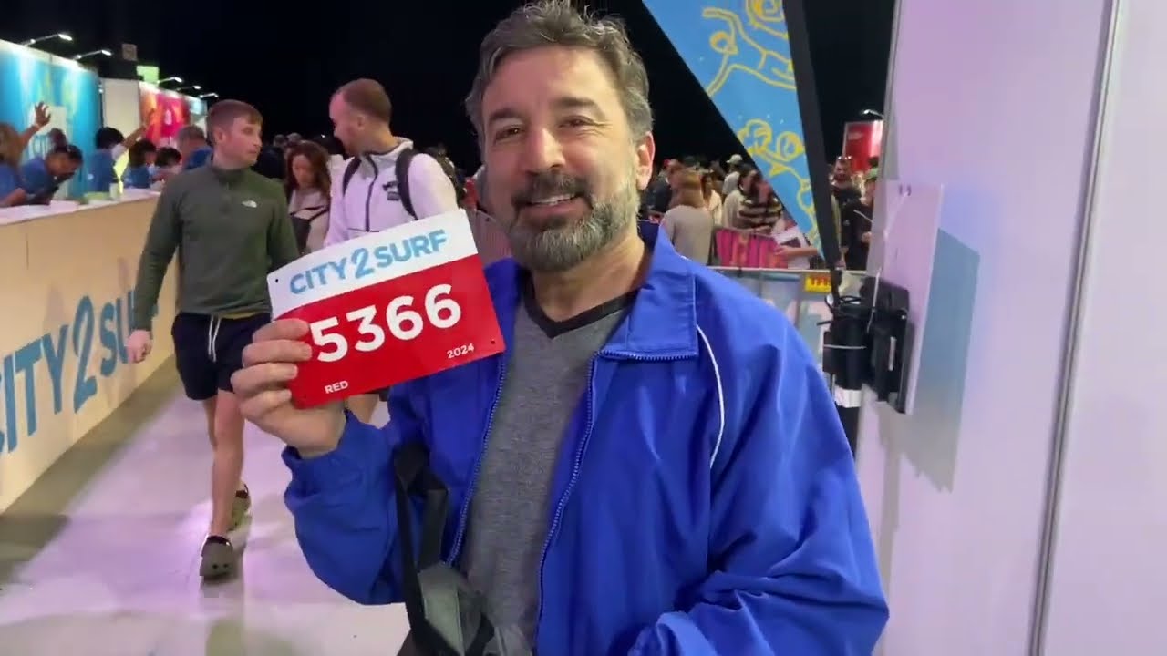 City2surf race bib pickup at the expo