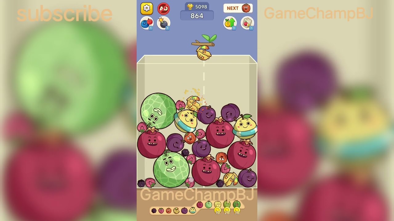 Fruit 🍑 merge new theme: every move counts! #trending #gaming #asmr #puzzlegame