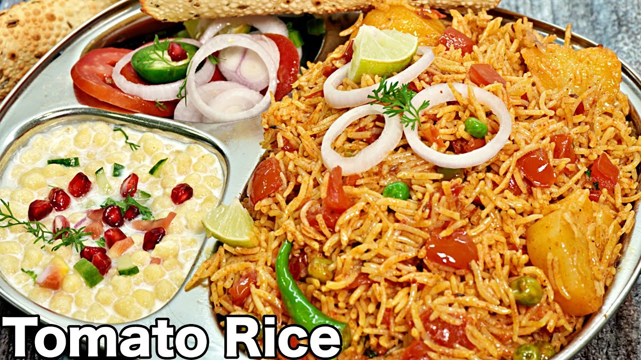 Simple & Quick Tomato Rice in Pressure Cooker - Thakkali Sadam | Tomato Pulao Recipe