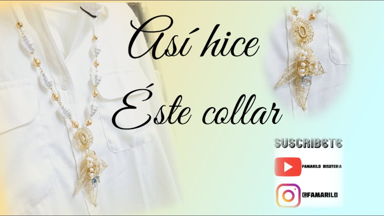 ASÍ HICE ESTE COLLAR LARGO !!