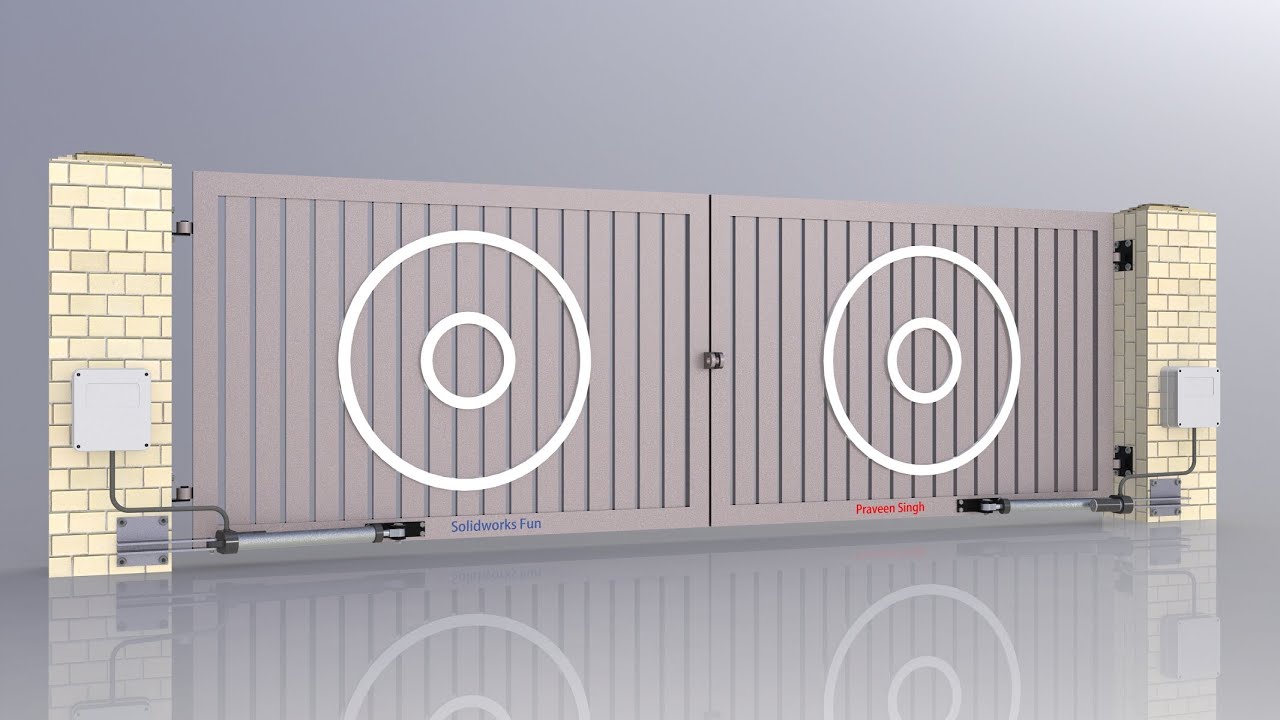 Automatic Bi fold Gate Opening and Closing Mechanism Working Animation