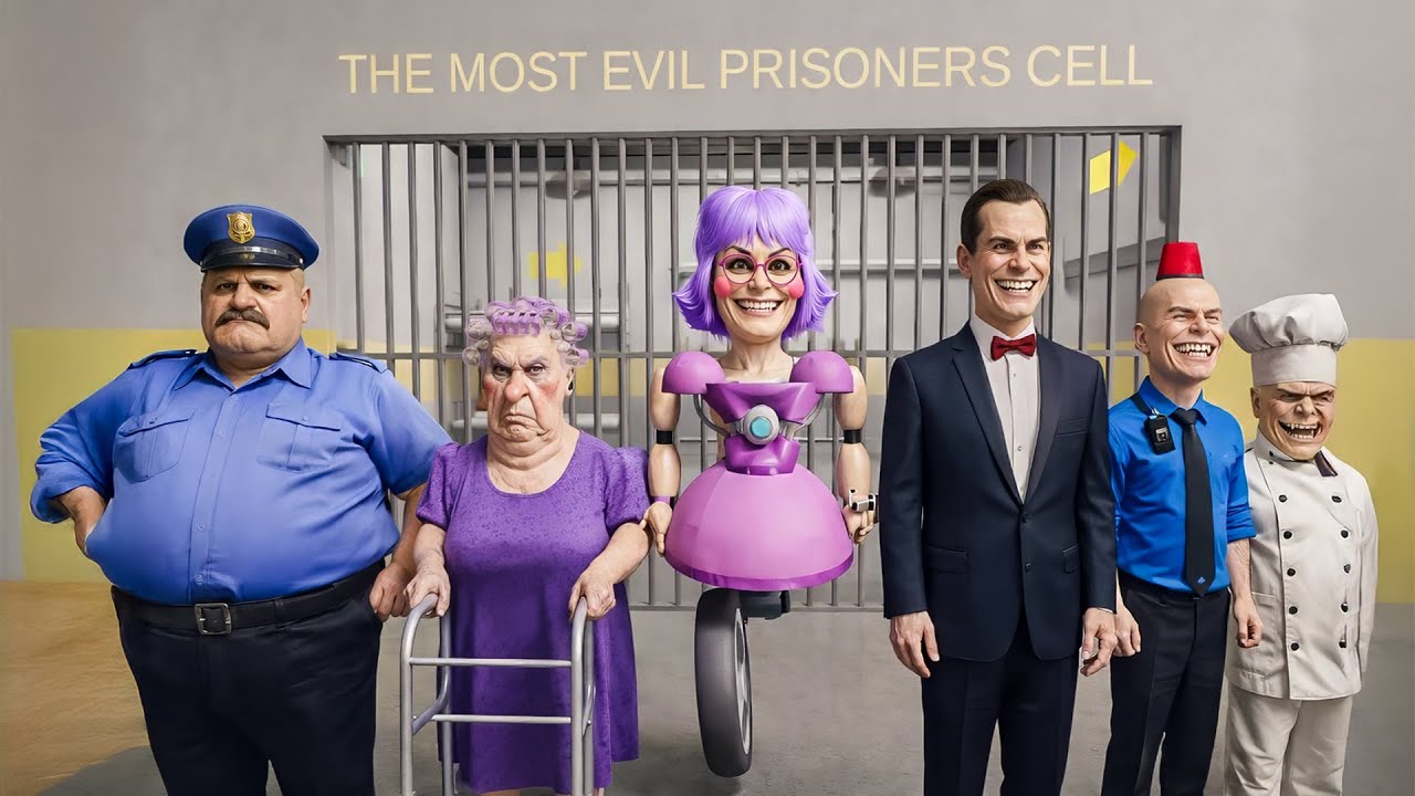 Barry Prison Run Obby in Real Life - All Morphs Unlocked Barry, Ani-Tron, Grumpy Gran, Siren Head