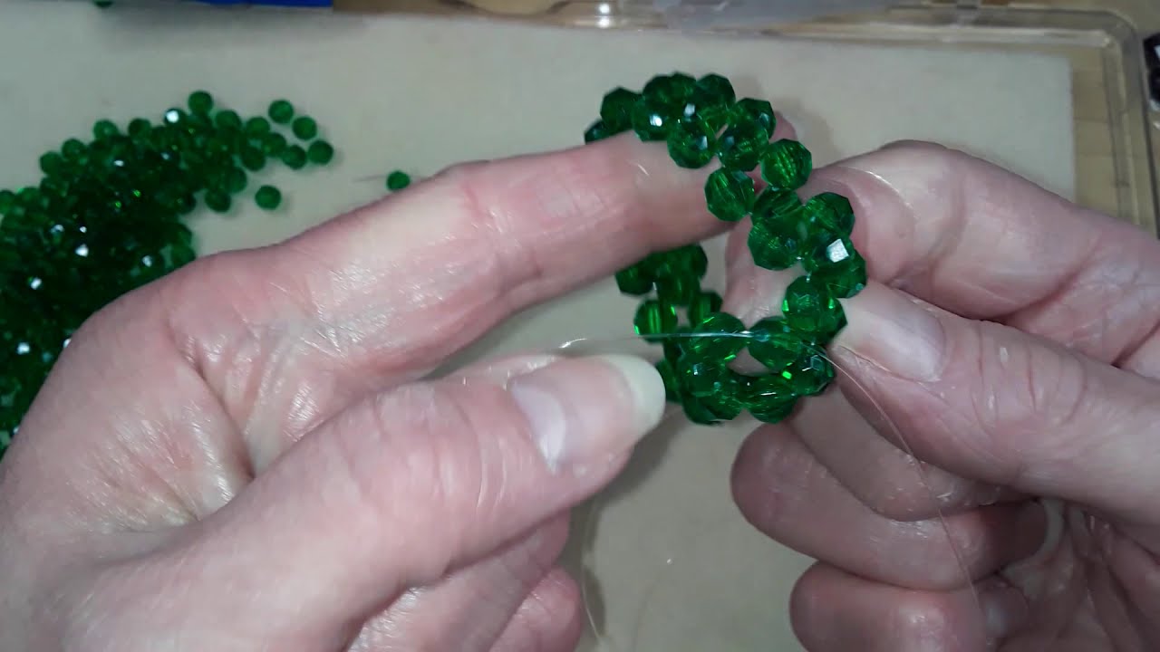 Beaded light up Wreath Ornament tutorial part 1