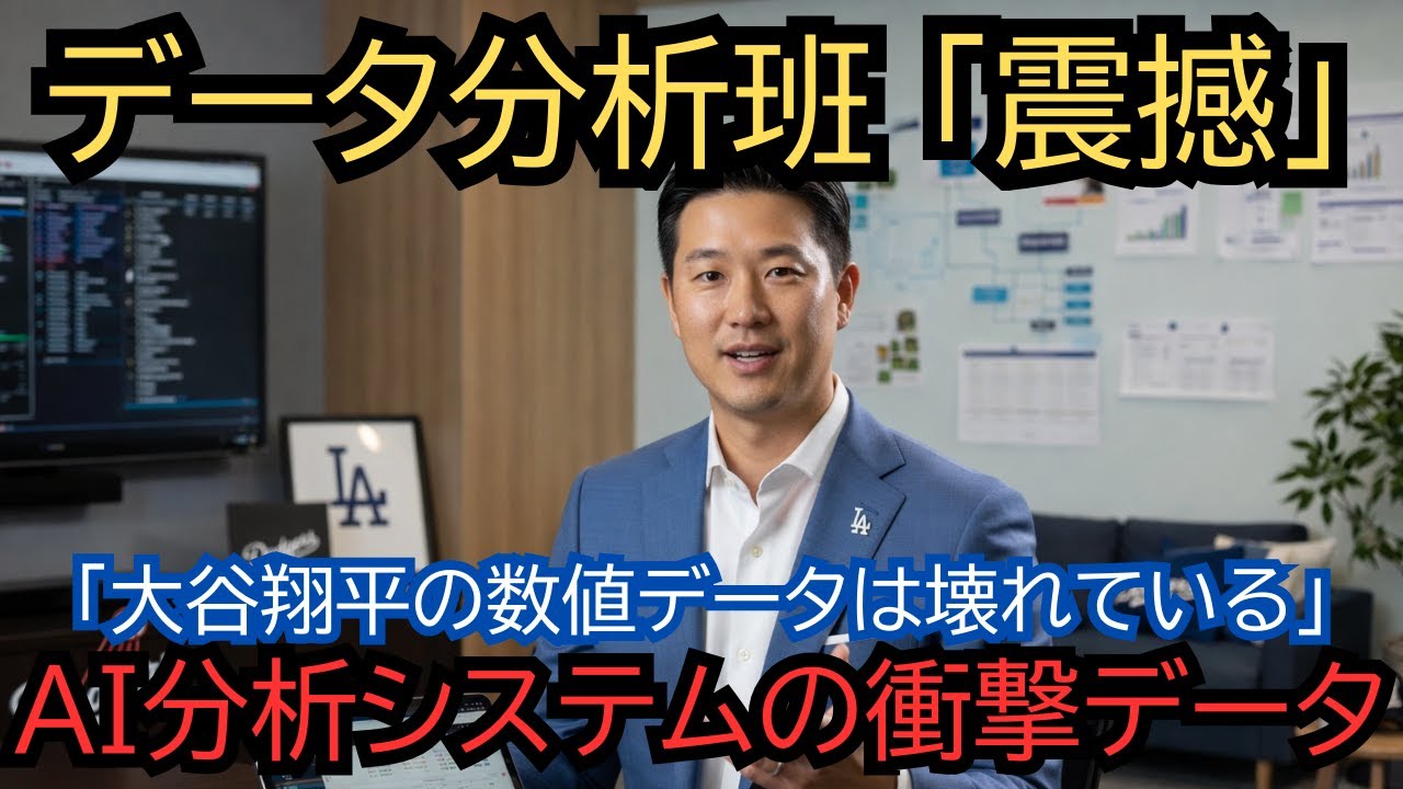 【全米震撼】「データが壊れている」ドジャースのAI分析システムが、大谷翔平の数値をエラーと判定。シリコンバレーから招聘された天才データサイエンティストが出した結論に、スポーツ科学界が震えた理由