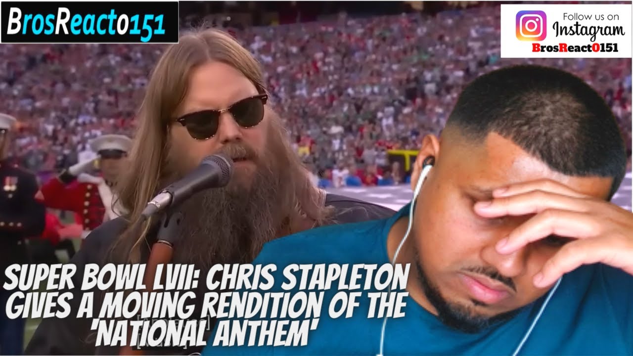 EMOTIONAL Super Bowl LVII: Chris Stapleton gives a moving rendition of the National Anthem REACTION