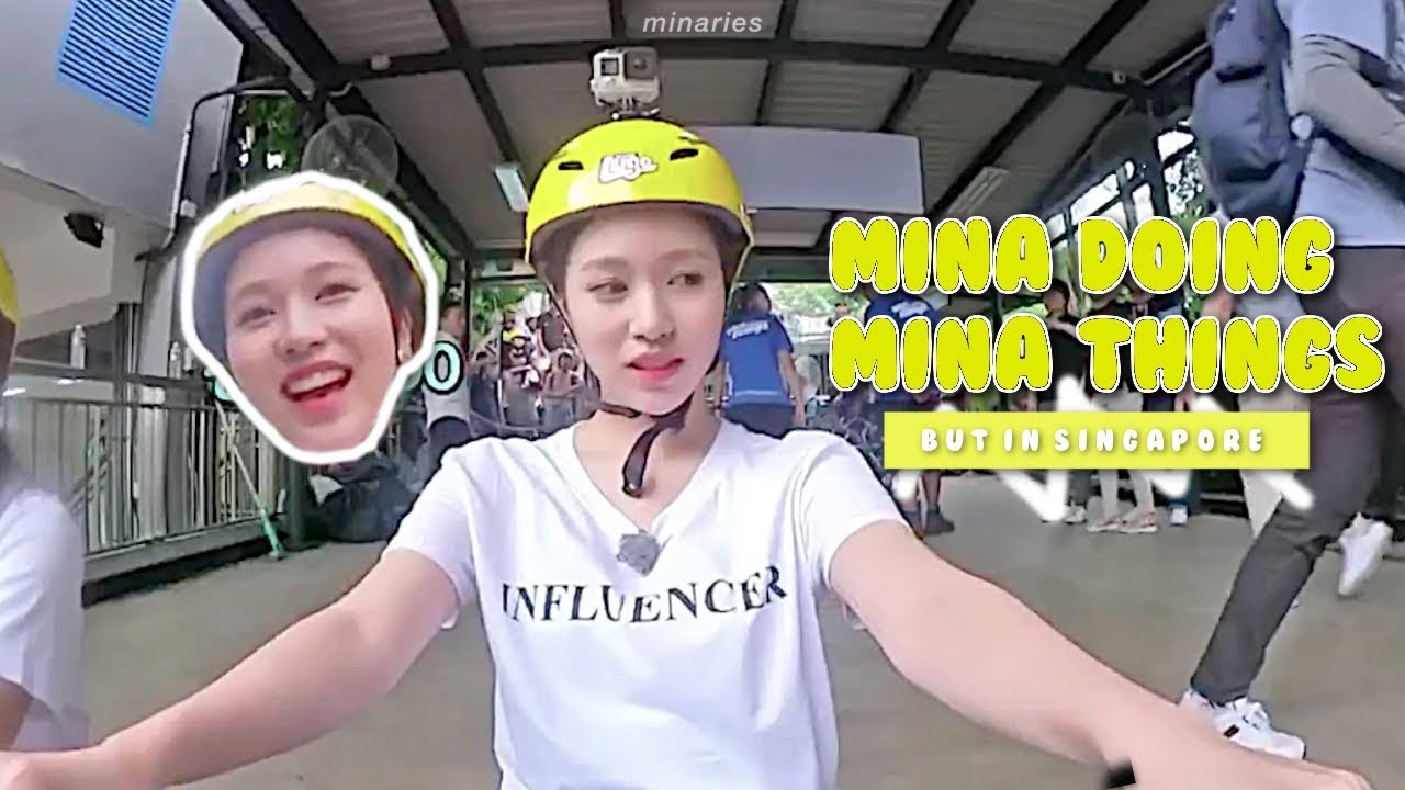 mina doing mina things but in singapore 