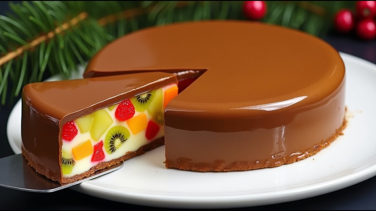 🎄 Weihnachtsdessert in 5 Minuten! Nur Milch und Obst! Kein Backen!