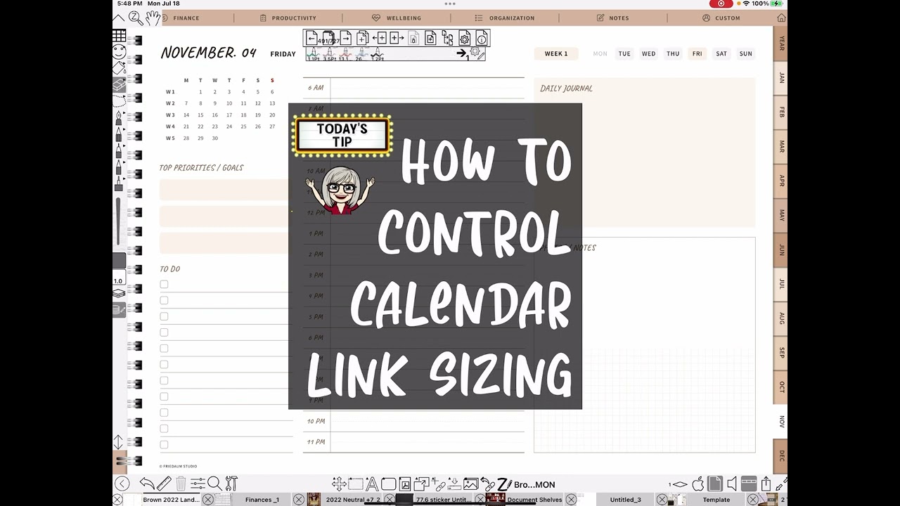 Using ZoomNotes-Adding A Monthly, Linked Calendar In The Exact Right Place
