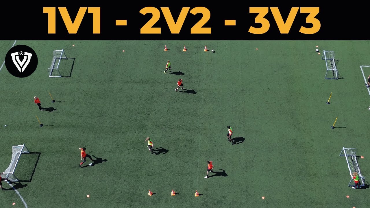 1v1 - 2v2 - 3v3 Games | Soccer Drills - Football Exercises