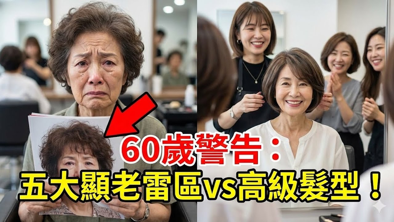 緊急警告！女人過了60歲，這5種“顯老髮型”千萬別剪！顯髮量少還掉價，換這幾款才高級！#髮型推薦 #顯老髮型 #女人美學 #時尚造型 #逆齡髮型 #氣質提升