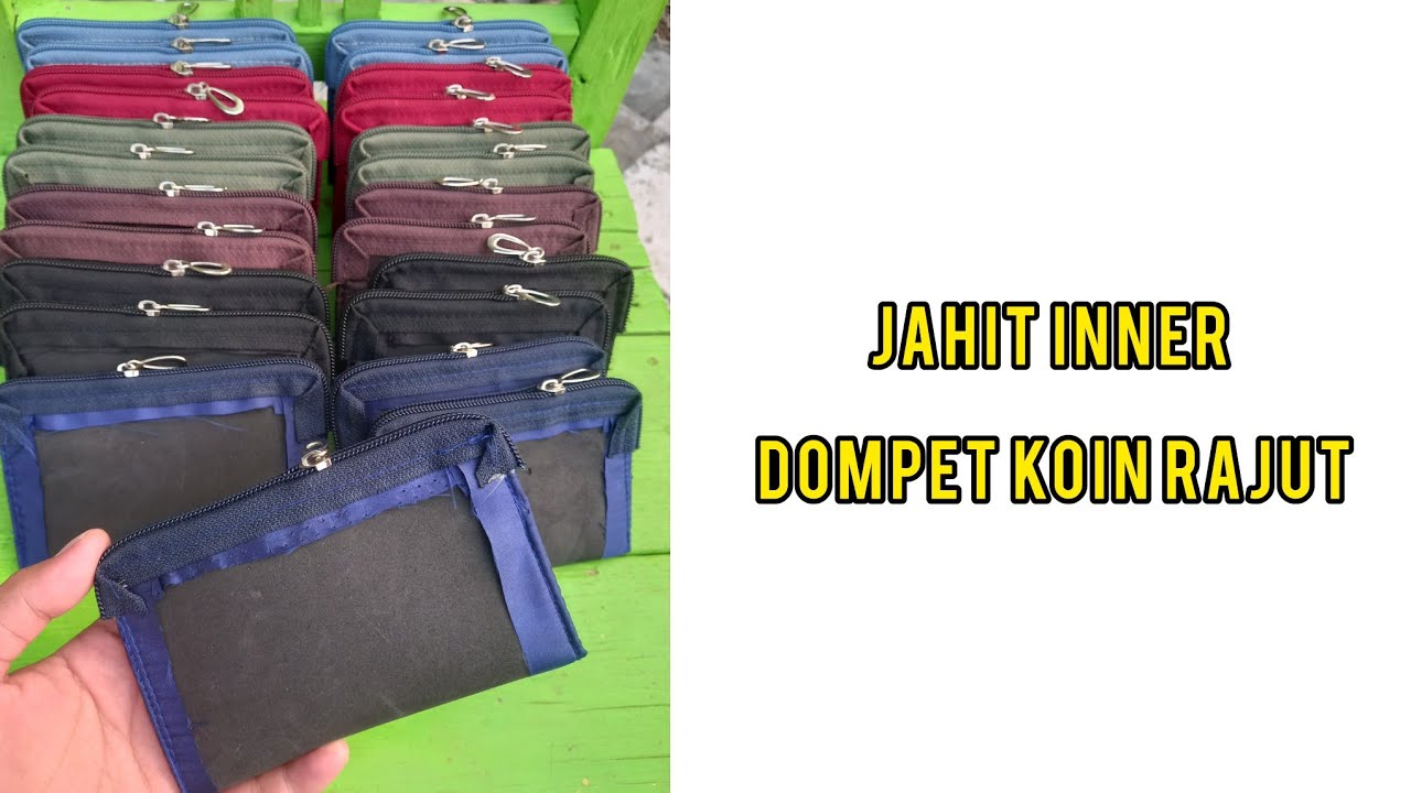 jahit inner dompet koin rajut minimalis