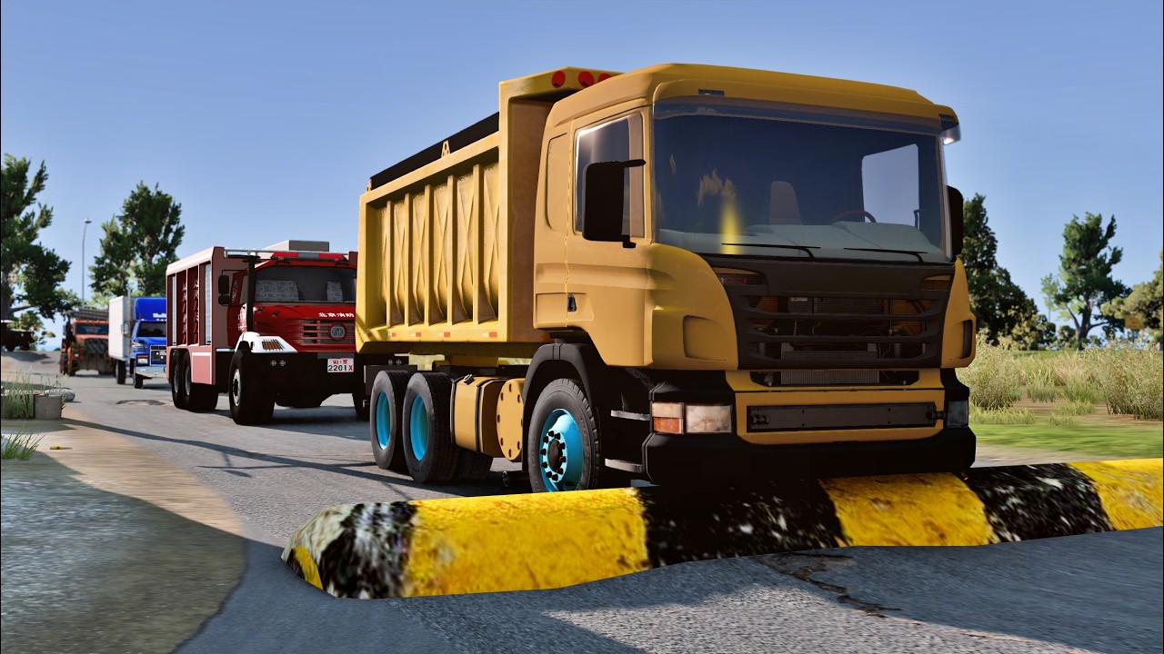 Cars and Trucks vs Speed Bumps #154 | BeamNG Drive |🤜 Truck &Too