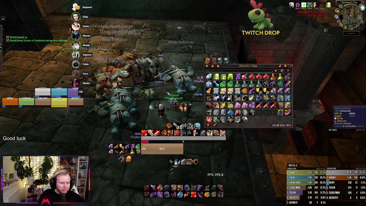 Meeres Level 60 [Sauercrowd] Dal'rend MH + OH gamer Day 2 !UI for Retail UI | !UI Echo