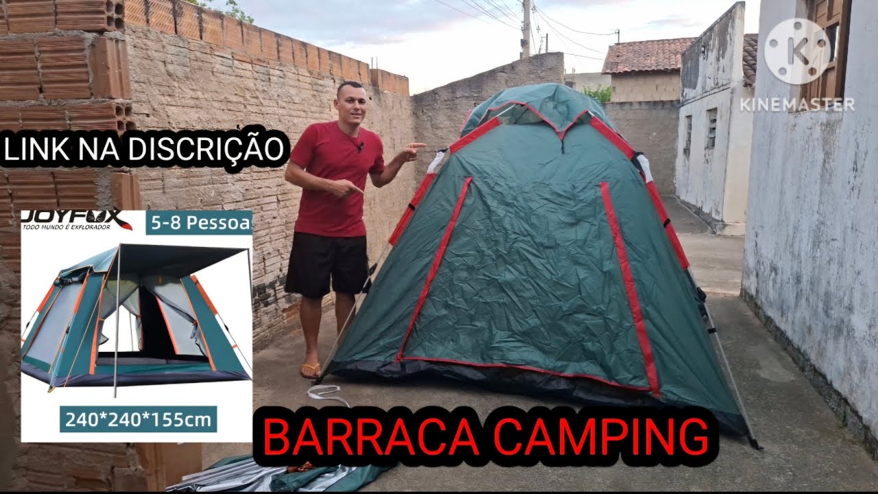 Barraca camping 4000mm Joyfox: motna sozinha em 30 segundos #Barracaautomatica