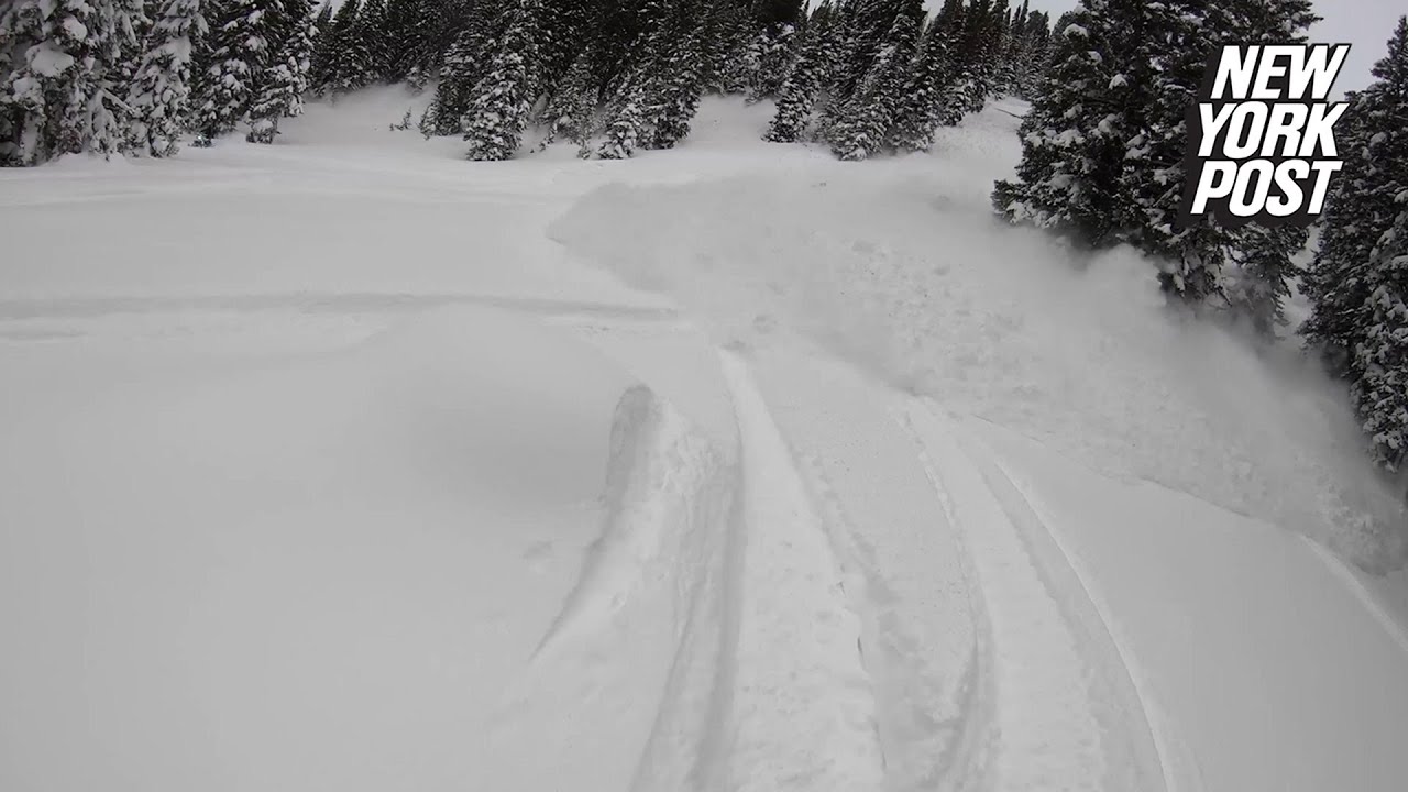 Terrifying POV video shows snowmobilers buried by silent avalanche: ‘Lucky to be alive’