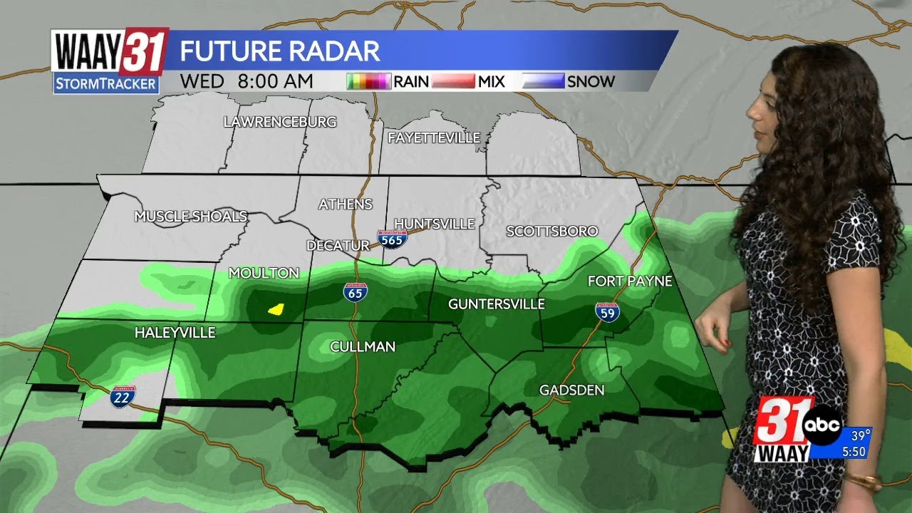 Tuesday night rain brings end of the week temp changes