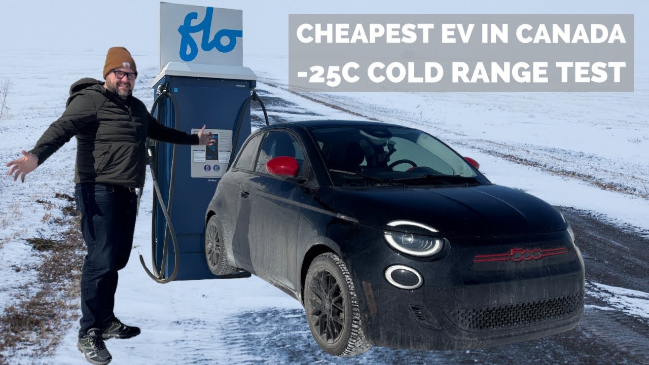 Extreme Cold EV Range Test -25c | 2024 Fiat 500e: How Far Can I Go?