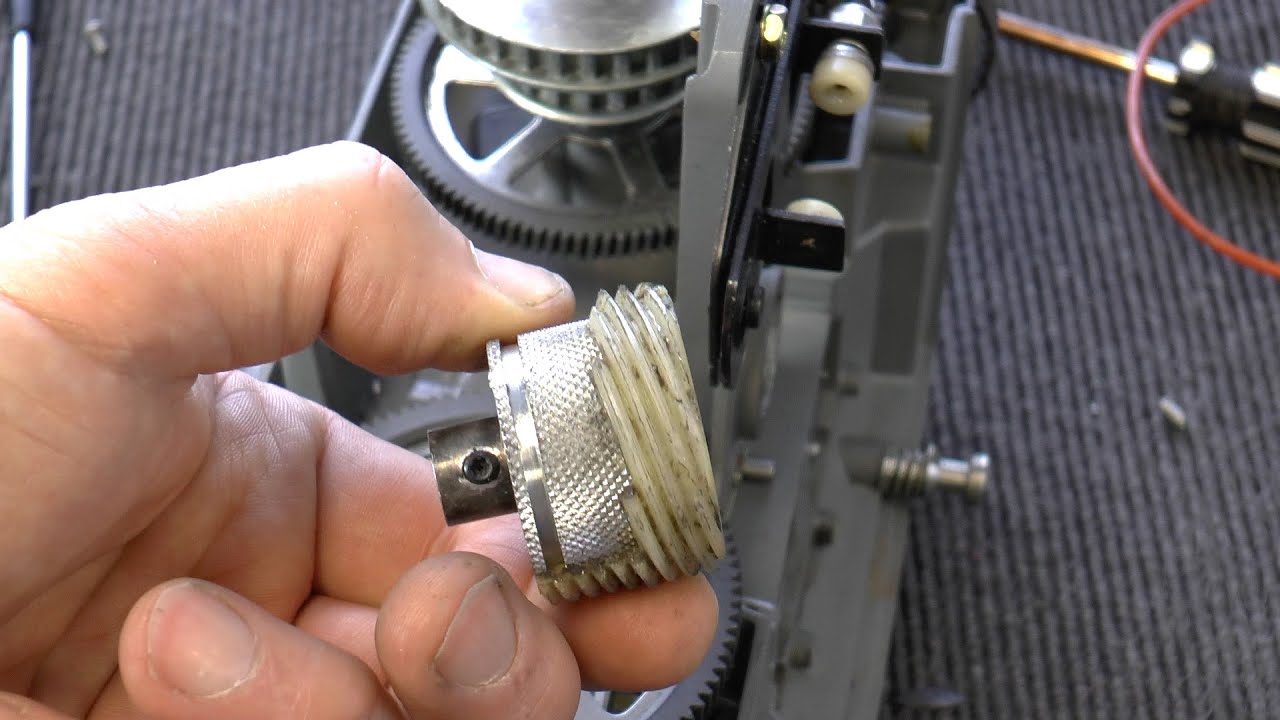 Bell & Howell Filmsound 16mm projector replacing main drive worm gear