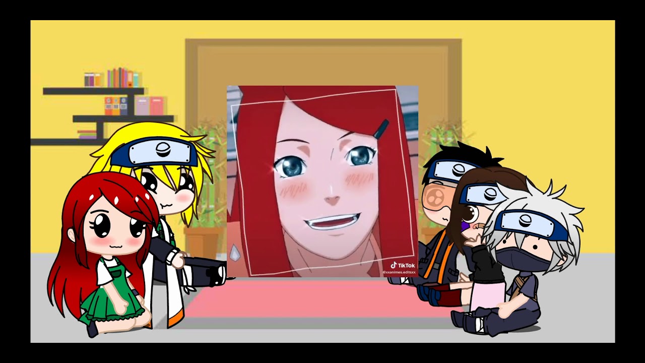 (❤︎☾︎Equipo minato +kushina reacciónan a sus tik toks☽︎❤︎)